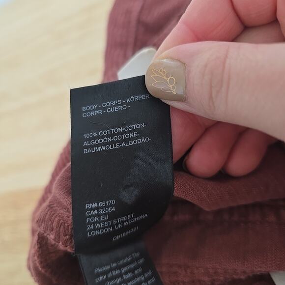 BDG Urban Outfitters Corduroy Shorts‎ Wine Red Size 8 Flap Pockets Burgundy Boho - Picture 5 of 8